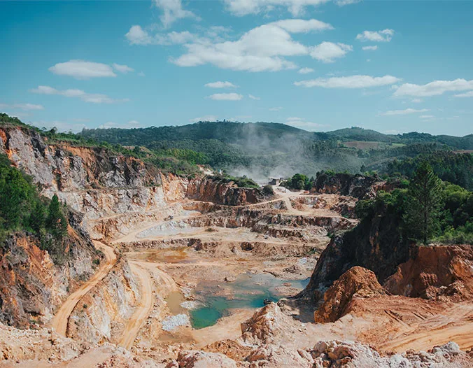Vista da área de extração do Grupo Capivari